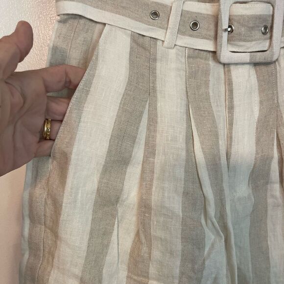 BLANKNYC Belted Striped Linen Shorts.Size 25 - Picture 9 of 14